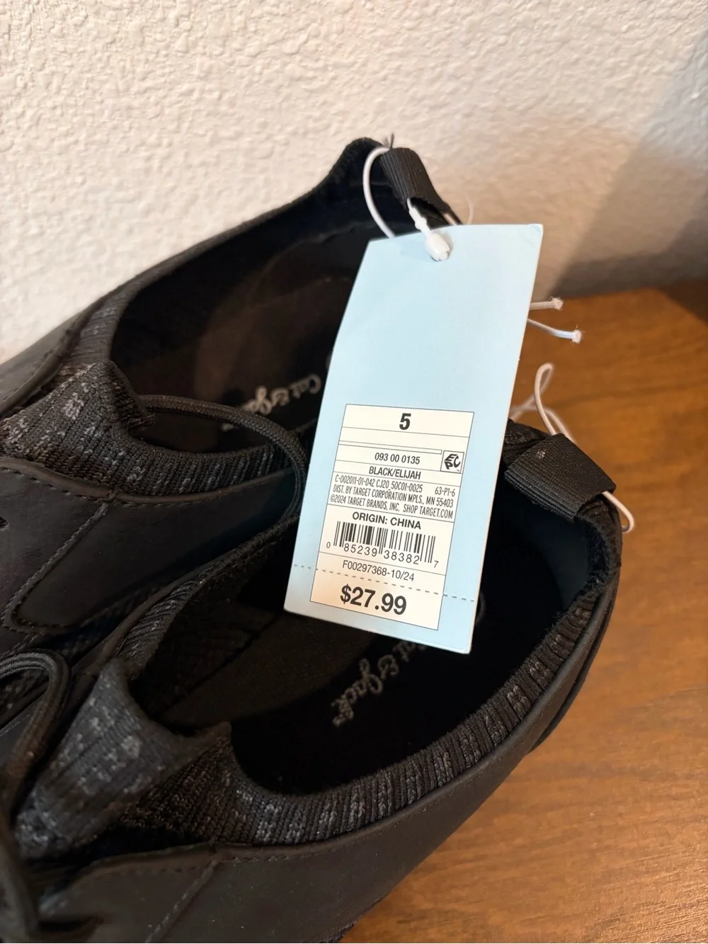 Cat & Jack Elijah Youth Dress Shoes - Black - Size 5 - NWT